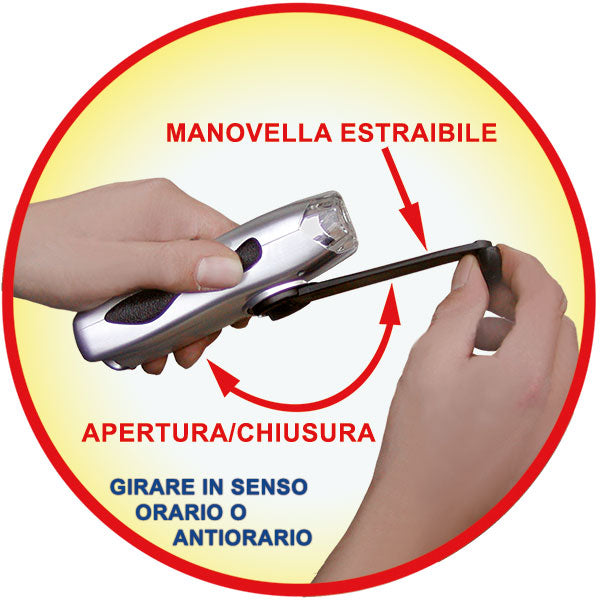Torcia dinamo ricaricabile