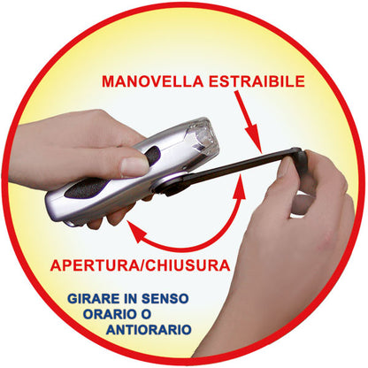 Torcia dinamo ricaricabile