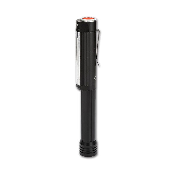 Torcia LED alluminio COB 3W • flash rosso