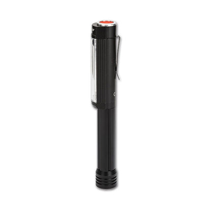 Torcia LED alluminio COB 3W • flash rosso