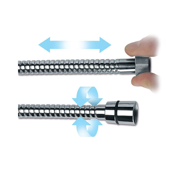 Tubo PVC flessibile bianco • 3/8" F - 1/2" C • 1,5 / 2 m
