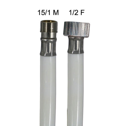 Weißes PVC-Rohr • 15/1 M - 3/8 F • 150 cm