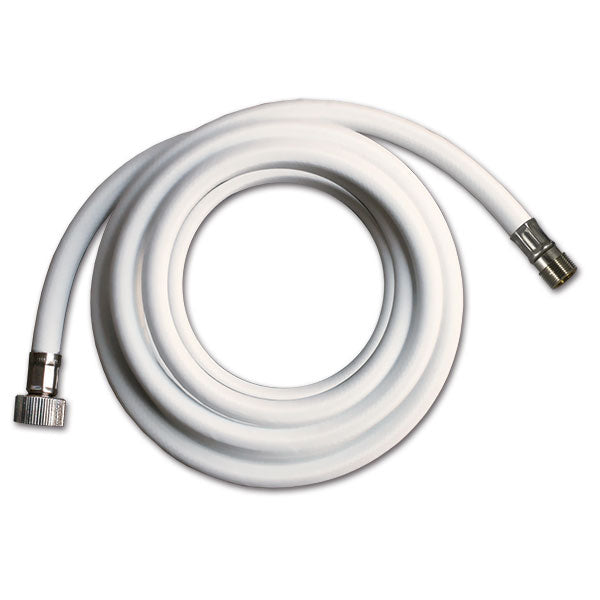 Tubo PVC bianco • 3/8" F – 15/1" M • 2 m