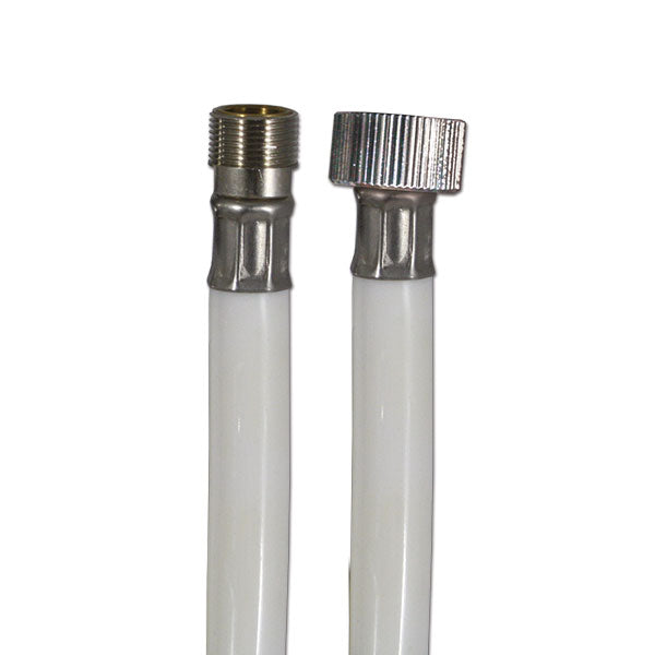 Tubo PVC bianco • 3/8" F – 15/1" M • 2 m