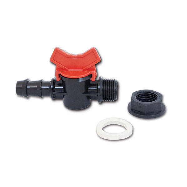 Valvola 1 via con ghiera • D Ø 20 mm • F 1/2"