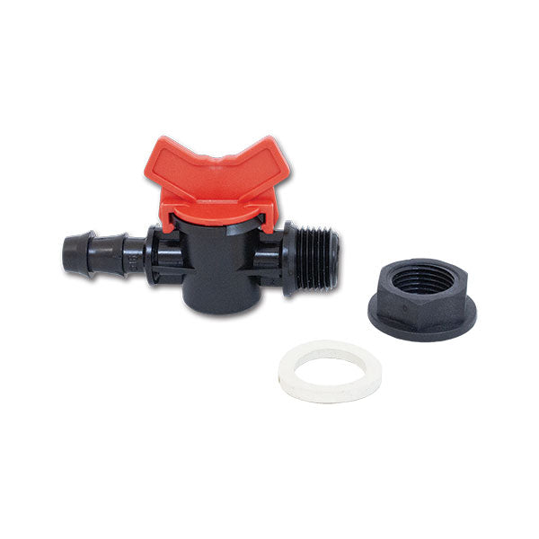 Valvola 1 via con ghiera • D Ø 16 mm • F 1/2"