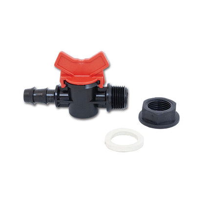 Valvola 1 via con ghiera • D Ø 16 mm • F 1/2"