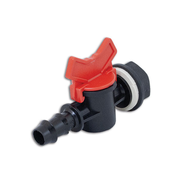 Valvola 1 via con ghiera • D Ø 16 mm • F 1/2"