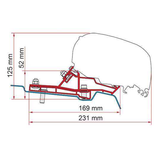 Adapter Ford Transit L3H2 340 RHD