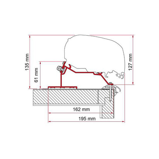 Adapter Caravan Roof 400