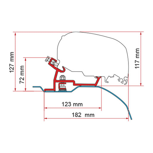 Kit staffe F80S per Ducato/Jumper/Boxer '06