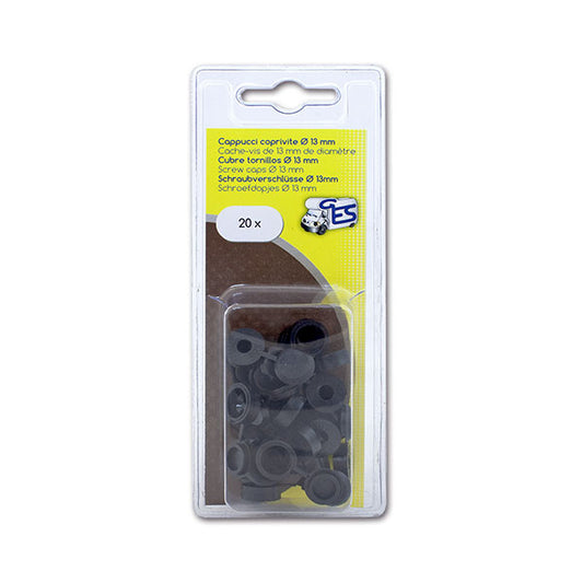 Coprivite con tappo Ø 13 • 20 pz • nero • blister